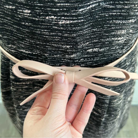 The Limited Tweed Bow Belted Fit and Flare Dress | Size 6 - Picture 7 of 11